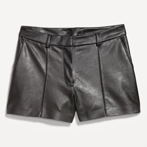 NWT Old Navy High-Waisted Faux-Leather Shorts - 3-inch inseam